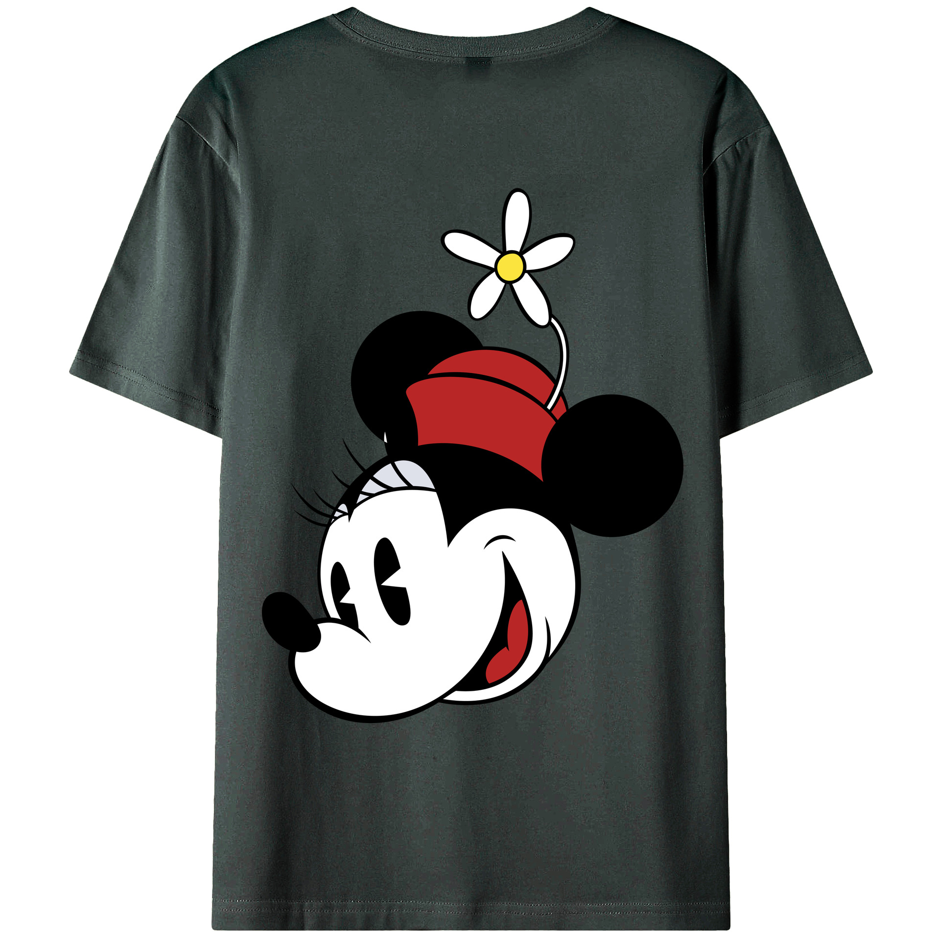 ミッキーマウス Mickey Mouse 綿100％ メンズ半袖Tシャツ（バックプリント） 通気性